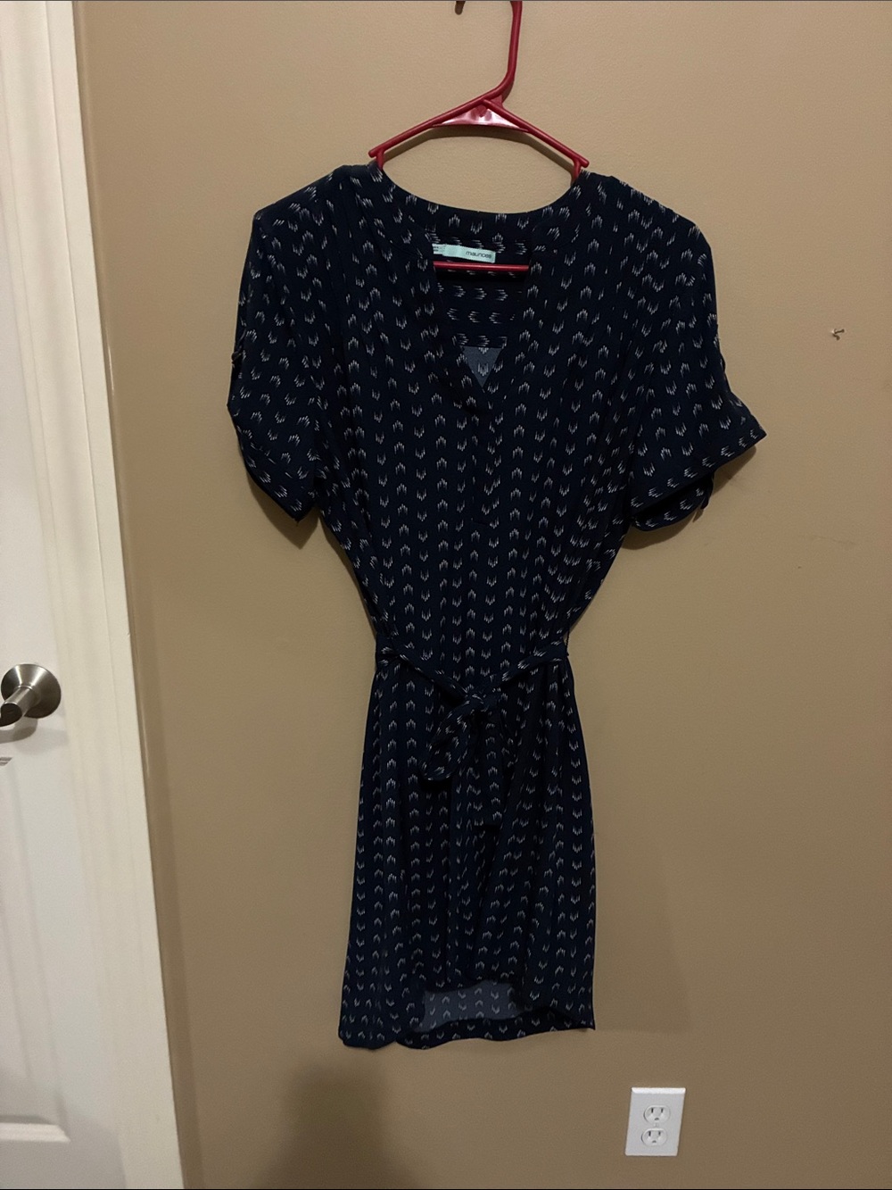 Maurices Navy Mini Dress with Subtle Print